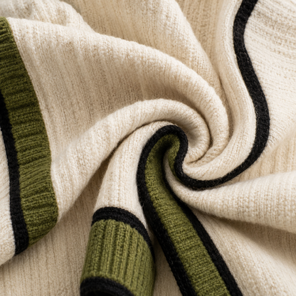 Quilted Jacket – Contrast Trim Jacket with High Neck