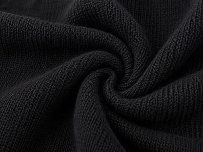 Crew Neck Oversized Knit Sweater - Long Sleeves & Ribbed Cuffs and Hem