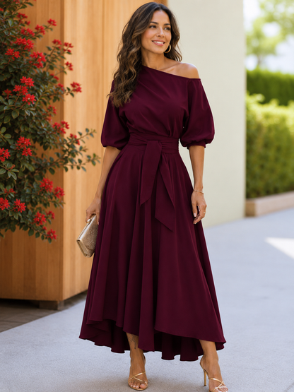 Women's Off Shoulder Flow Maxi Dress