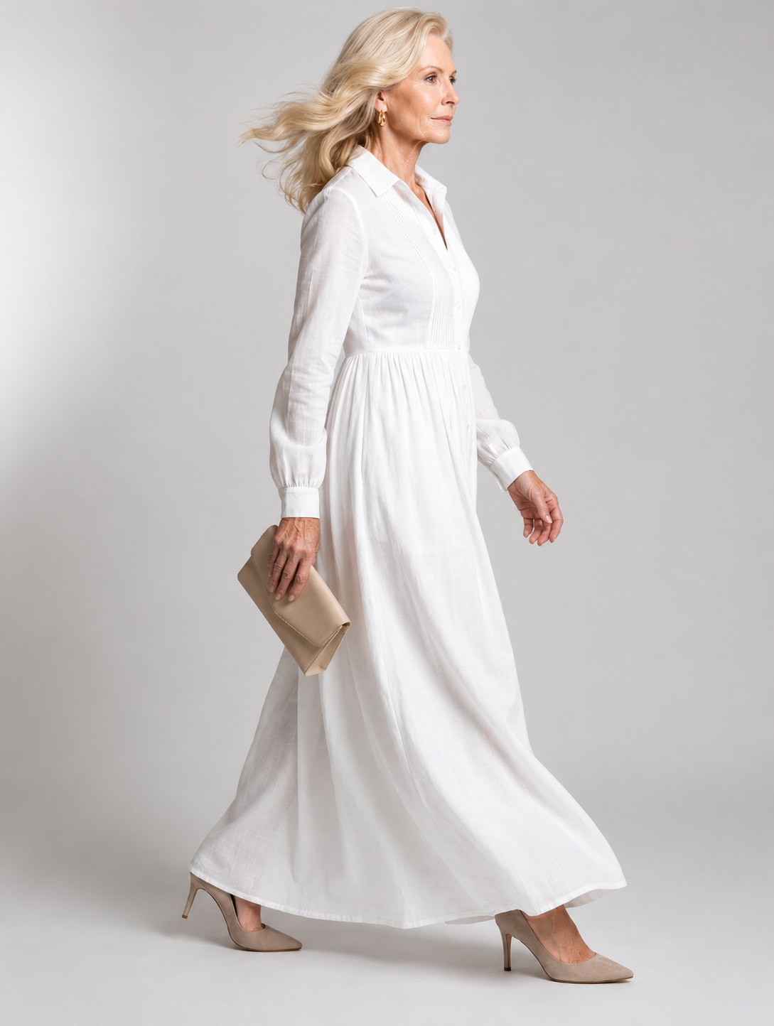 Shirt Maxi Dress – Long Sleeve Dress with Pockets
