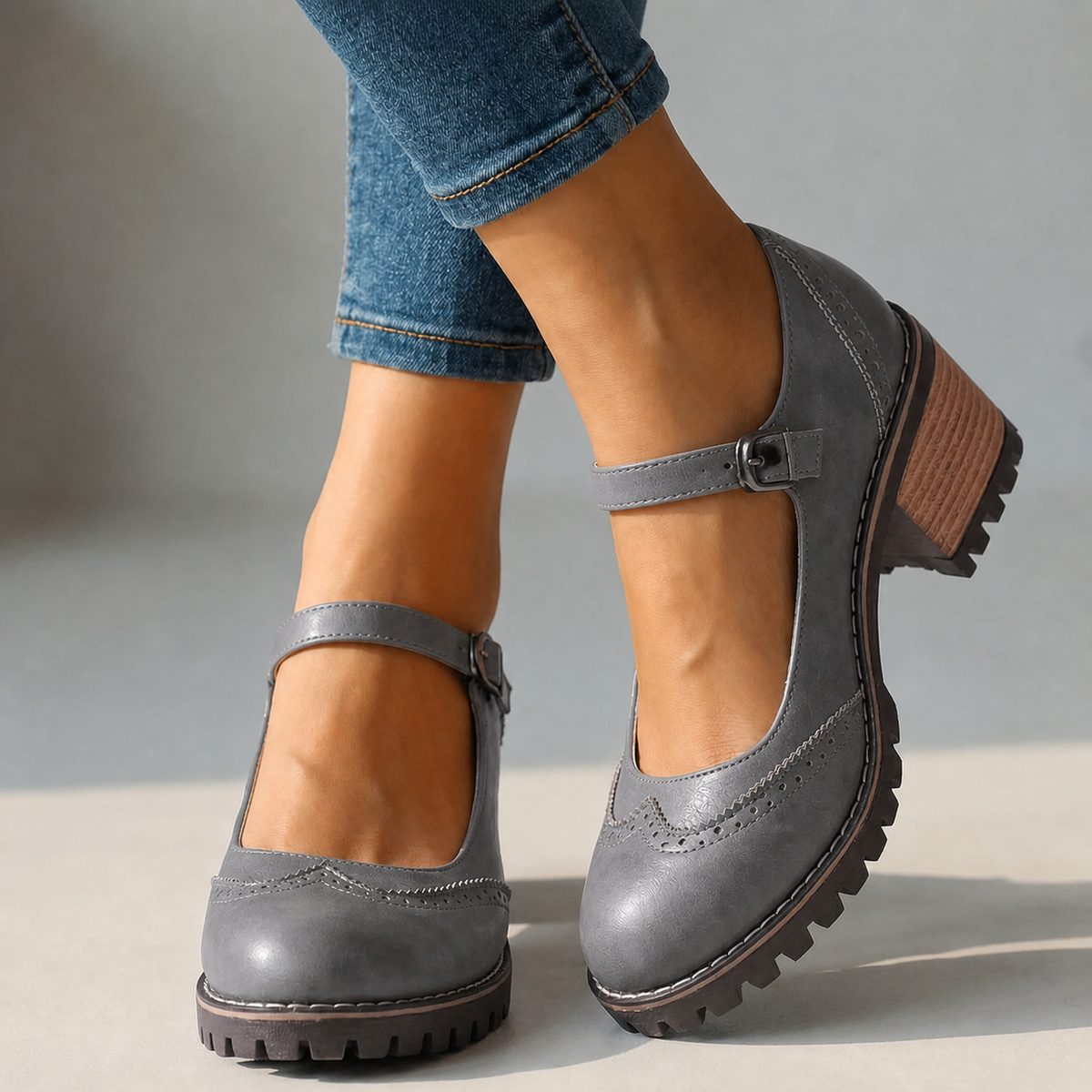 Giovanna | Classic Strap Block Heels