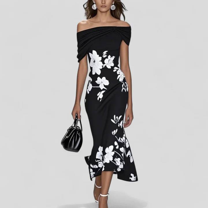 Women's Floral Off Shoulder Maxi Dress