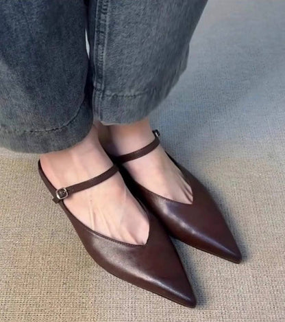 Women's Mary Jane Leather Flats