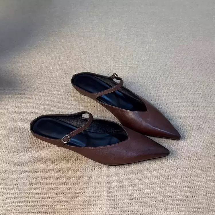 Women's Mary Jane Leather Flats