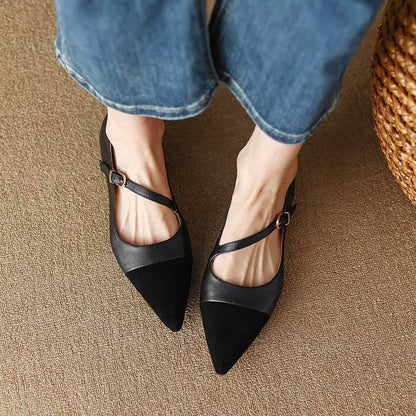 Women's Pointed Toe Mary Jane Flats