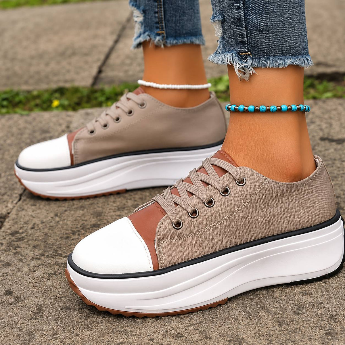Women's Platform Chunky Casual Trainers Sneakers