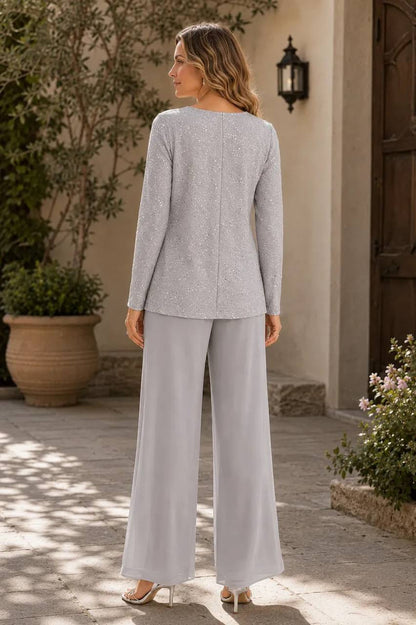 Women's Three Piece Shimmer Lounge Set