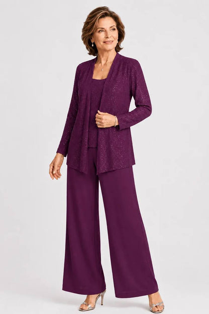 Women's Three Piece Shimmer Lounge Set