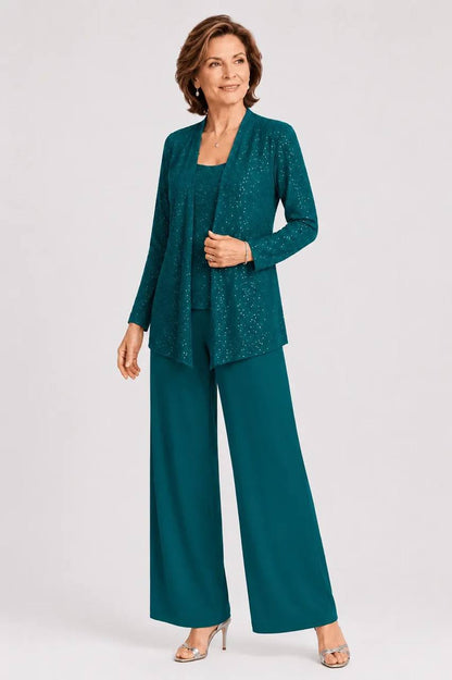 Women's Three Piece Shimmer Lounge Set