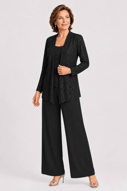 Women's Three Piece Shimmer Lounge Set