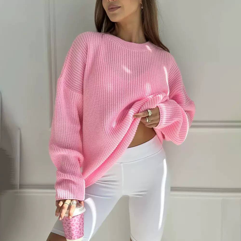 Women's Chunky Knit Crew Neck Sweater
