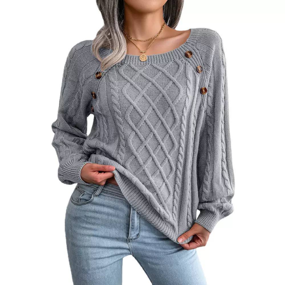 Women's Cable Knit Off Shoulder Sweater