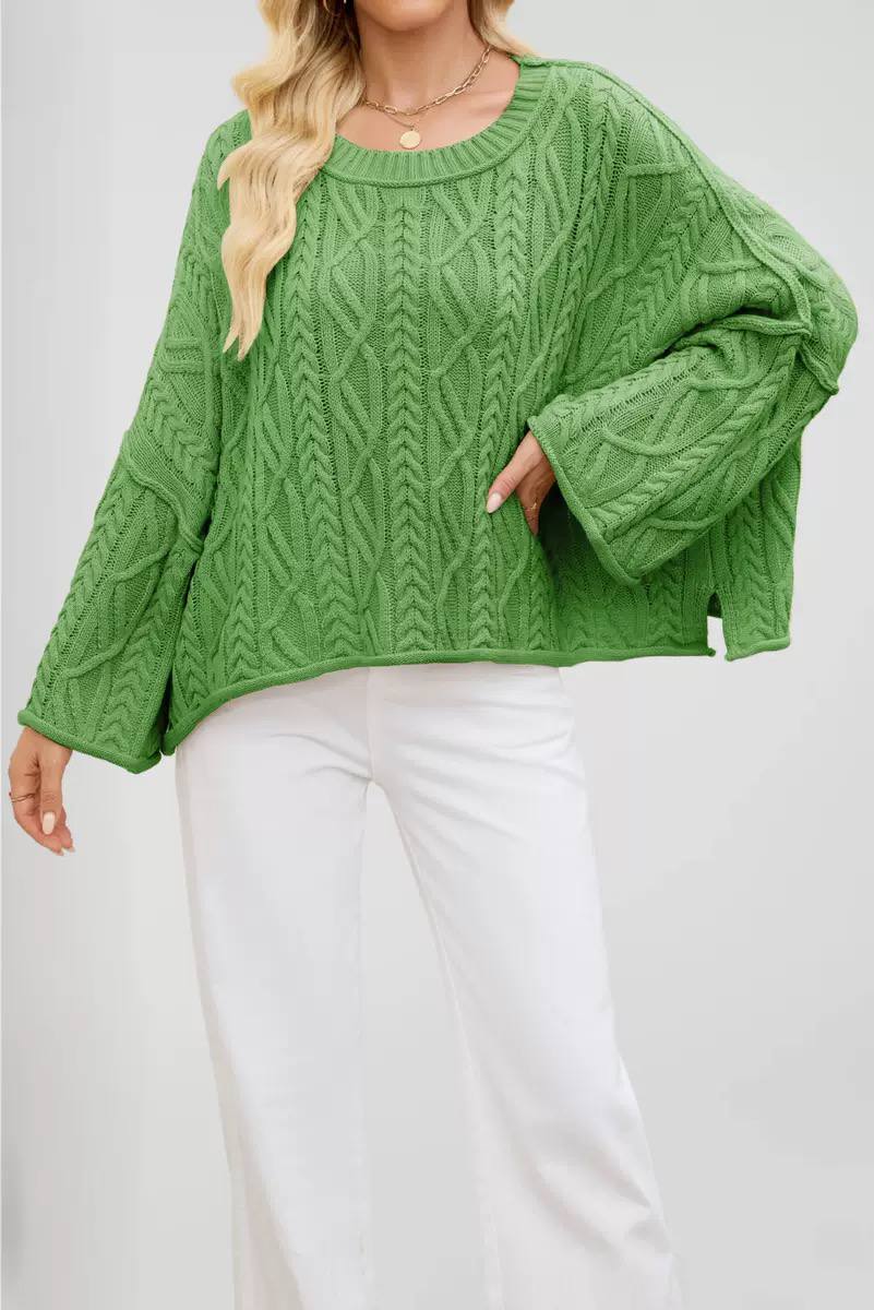 Women's Oversized Long Sleeve Chunky Knit Sweater