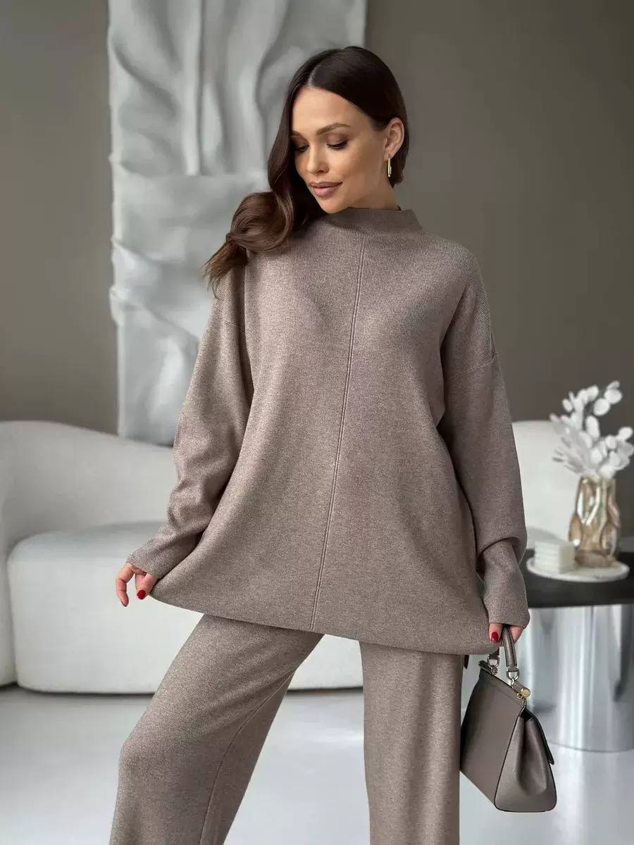 Women's Mock Neck Knit Lounge Set