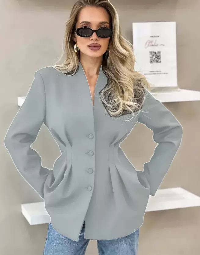 Women's Tailored Waist Blazer Jacket