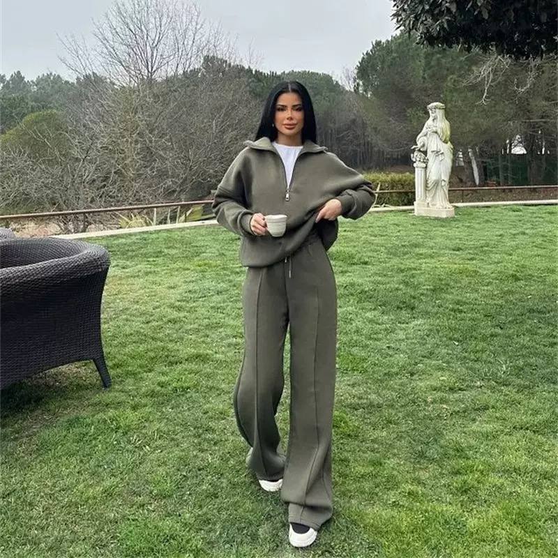 Women's Half Zip Lounge Set