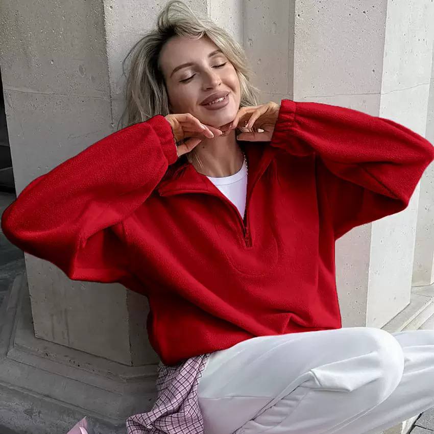 Women's Half Zip Fleece Sweater
