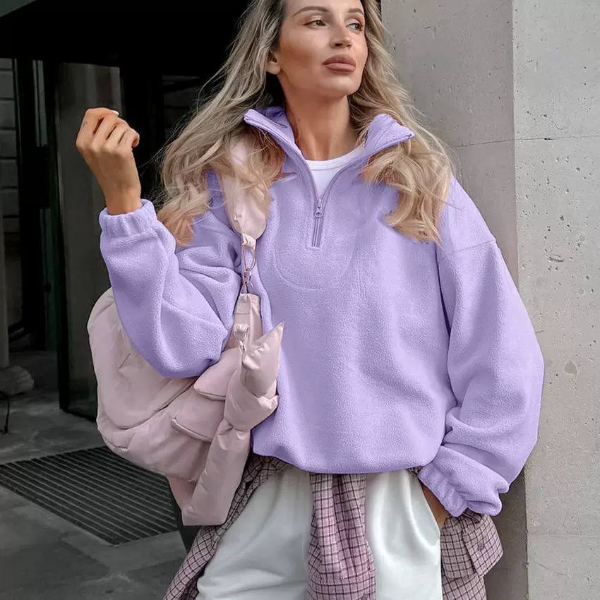 Women's Half Zip Fleece Sweater