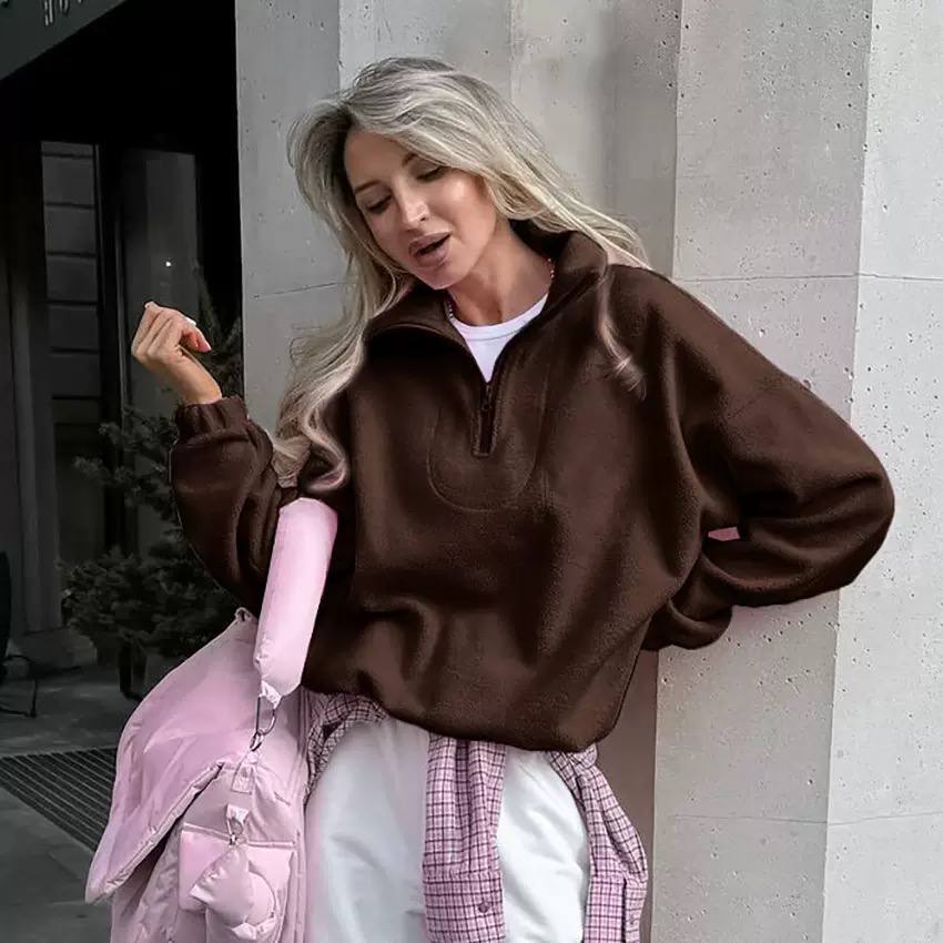 Women's Half Zip Fleece Sweater