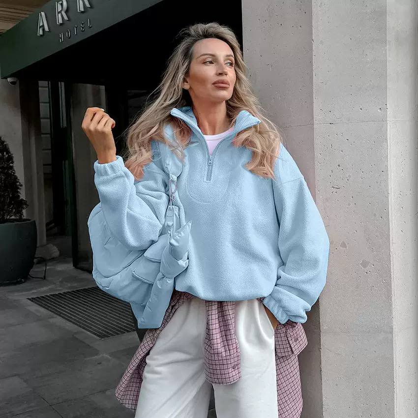 Women's Half Zip Fleece Sweater