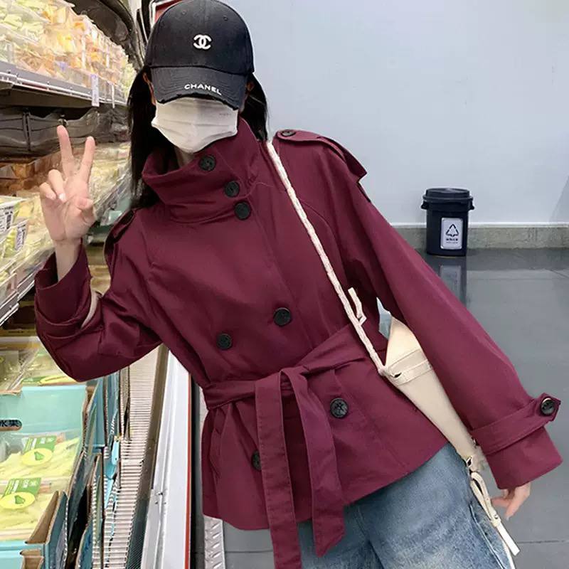 Women's Belted Double Breasted Trench Coat