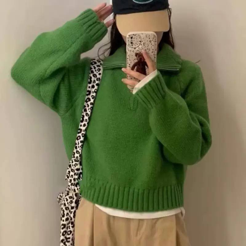 Women's Half Zip Knit Sweater