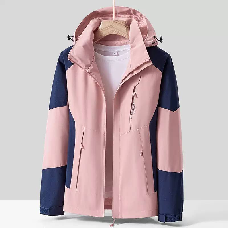 Women's Hooded Waterproof Windbreaker Jacket