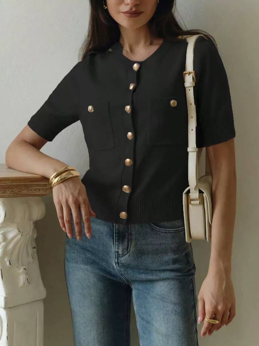 Women's Button Front Knit Cardigan