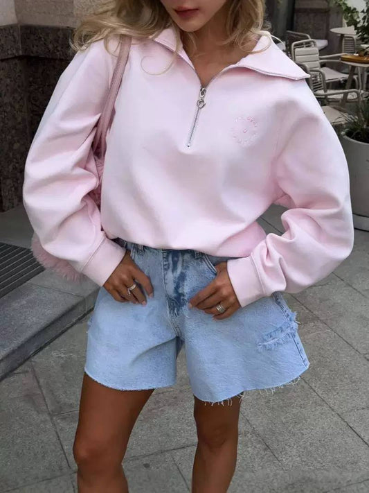 Oversized Pink Hoodie – “Sorry, I’m Princess” Embroidered Back Design