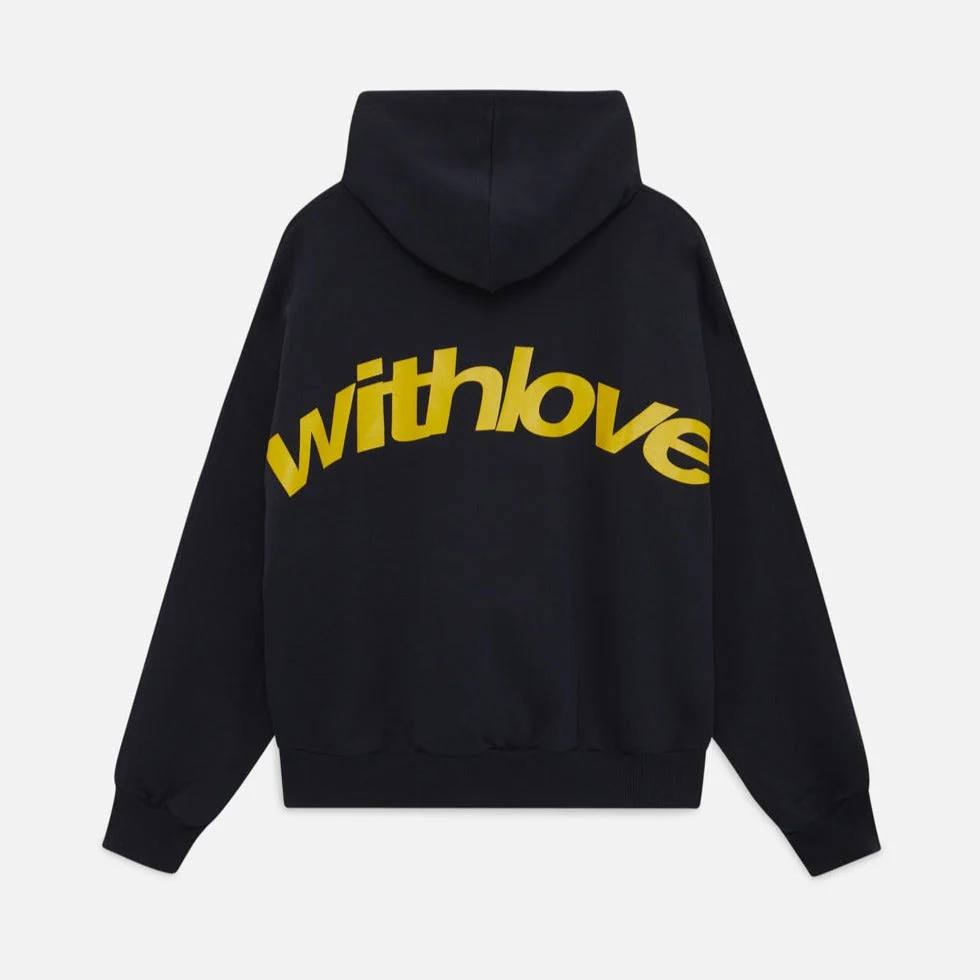 Oversized Graphic Print Hoodie - kangaroo pocket