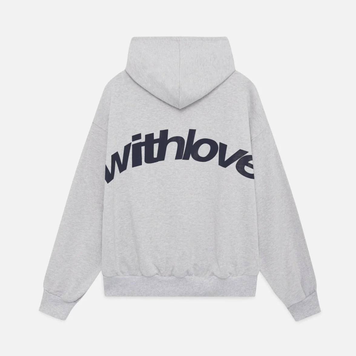 Oversized Graphic Print Hoodie - kangaroo pocket