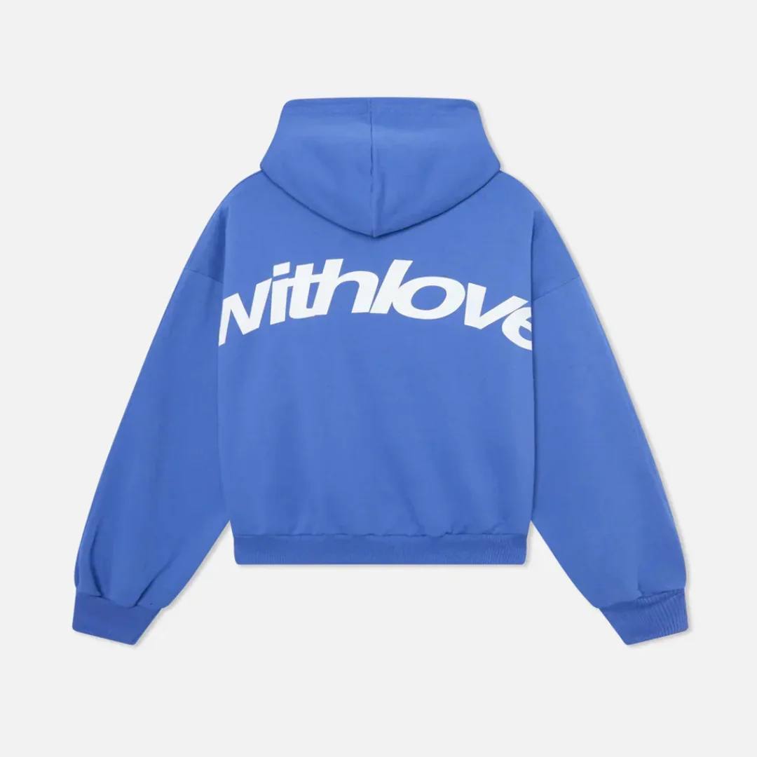 Oversized Graphic Print Hoodie - kangaroo pocket