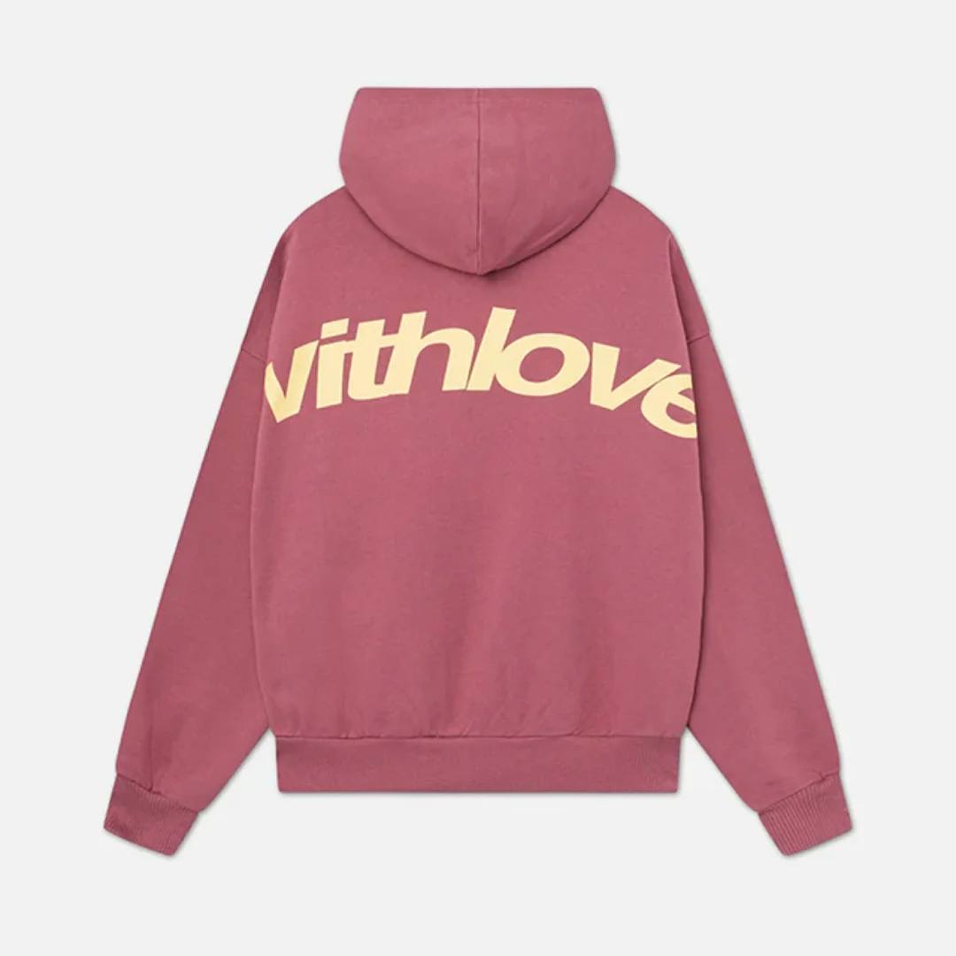 Oversized Graphic Print Hoodie - kangaroo pocket