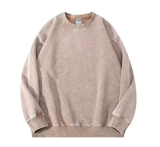Washed Oversized Crewneck Sweatshirt - Long sleeves