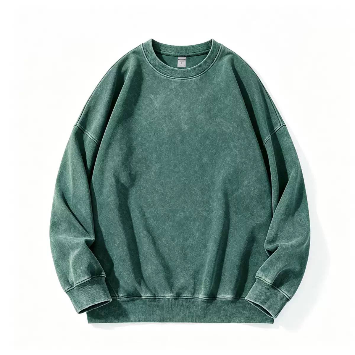 Washed Oversized Crewneck Sweatshirt - Long sleeves