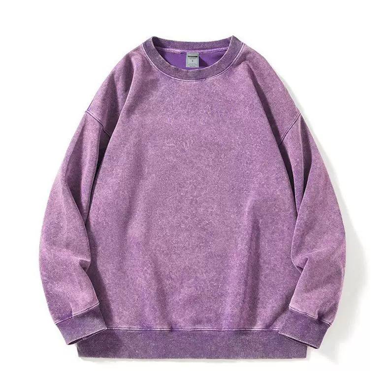 Washed Oversized Crewneck Sweatshirt - Long sleeves