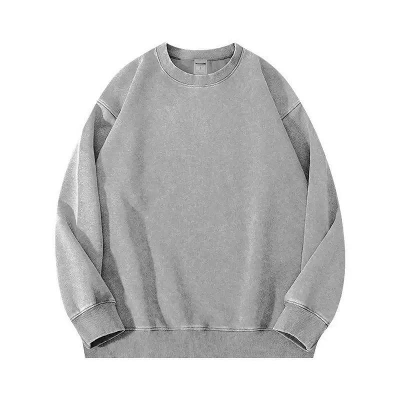 Washed Oversized Crewneck Sweatshirt - Long sleeves