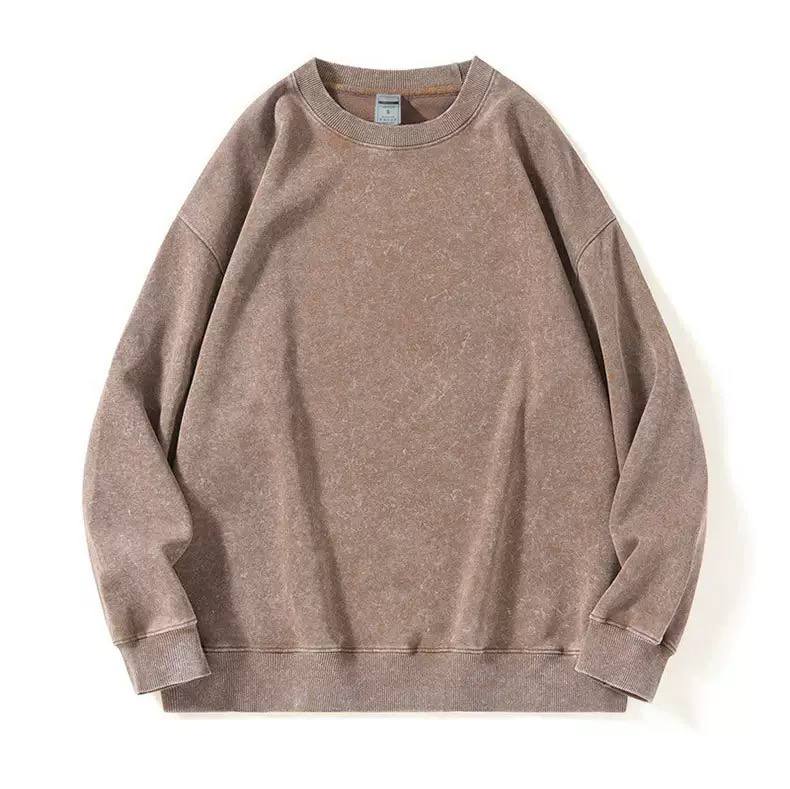 Washed Oversized Crewneck Sweatshirt - Long sleeves