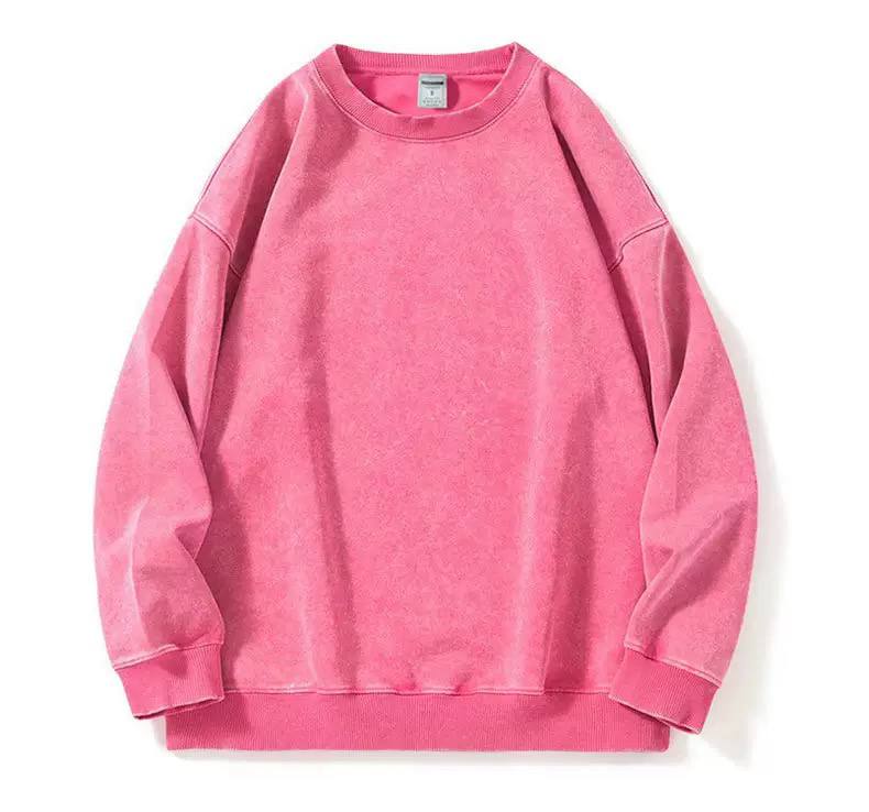 Washed Oversized Crewneck Sweatshirt - Long sleeves