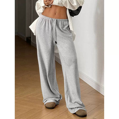 Wide-Leg Trousers – High-Waisted Casual Lounge Pants