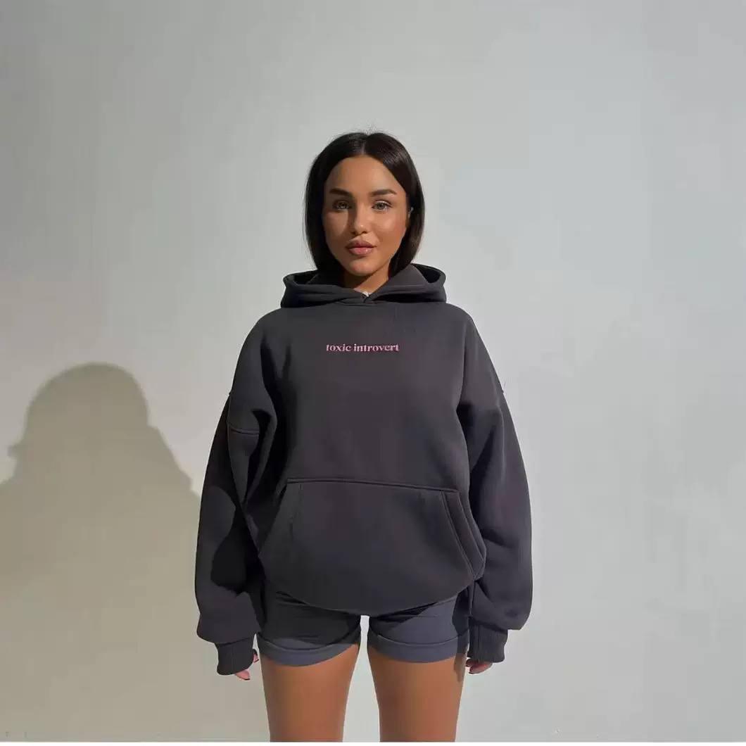Oversized Graphic Hoodie – Casual Pullover Sweatshirt with Kangaroo Pocket