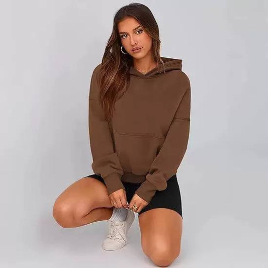 Oversized Hoodie – Casual Long-Sleeve Pullover with Kangaroo Pocket