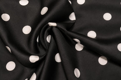 Polka Dot Midi Dress – Flare Dress with Cinched Waist and Flowy Skirt