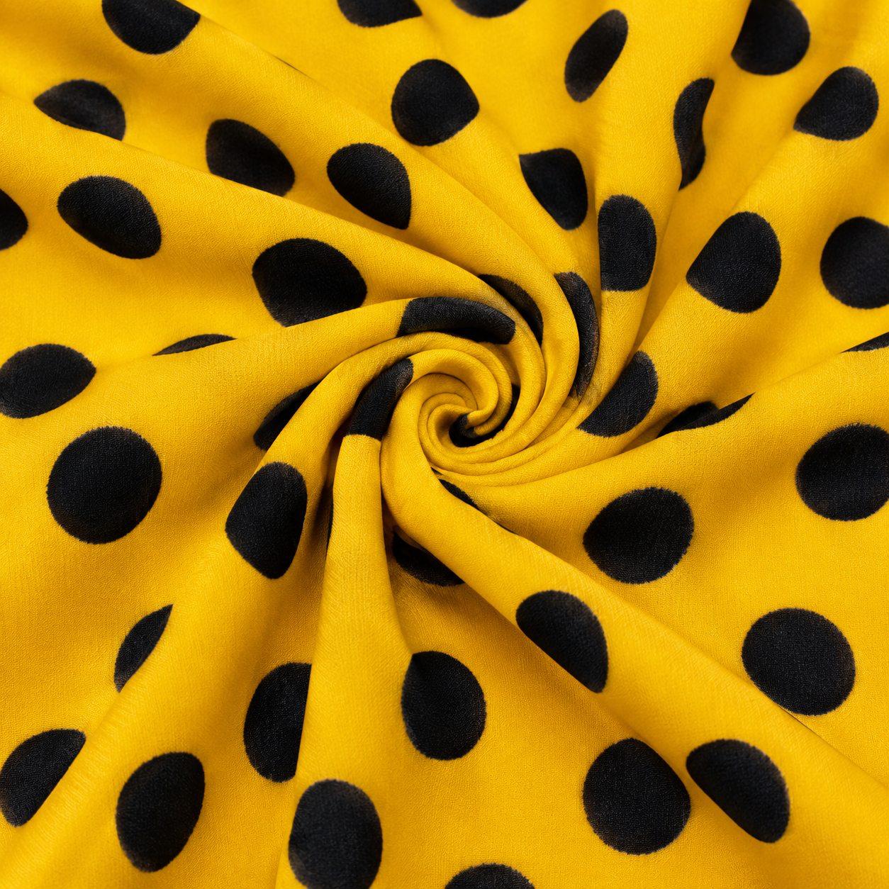 Polka Dot Belted Midi Dress – Elegant Loose Fit Casual Dress