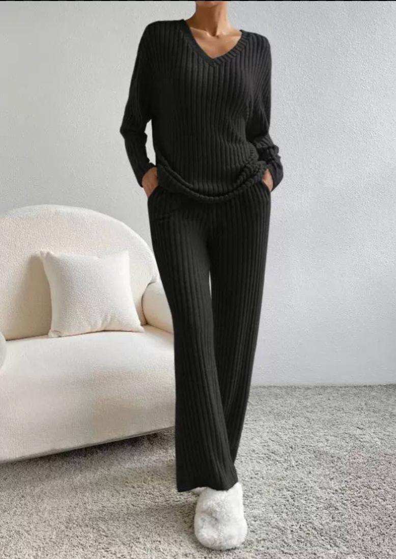 Women's Ribbed Knit Lounge Set