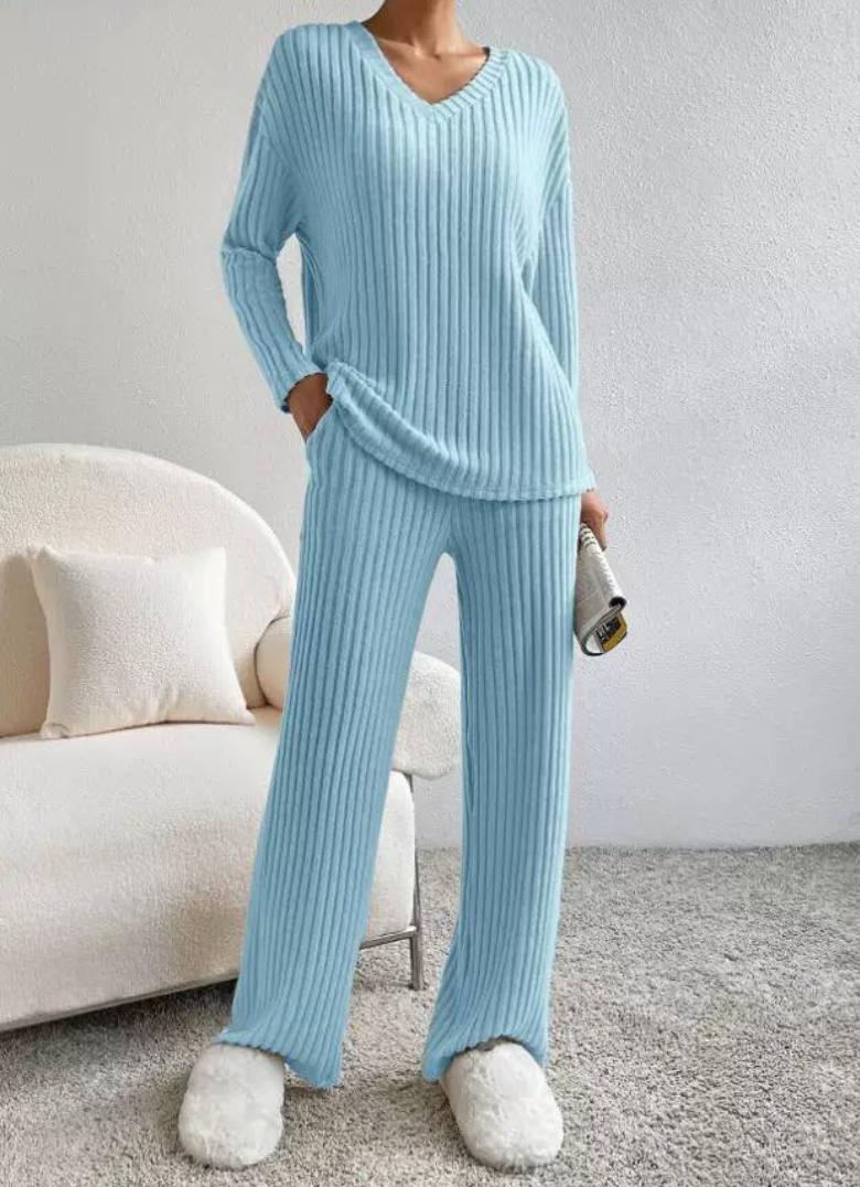 Women's Ribbed Knit Lounge Set