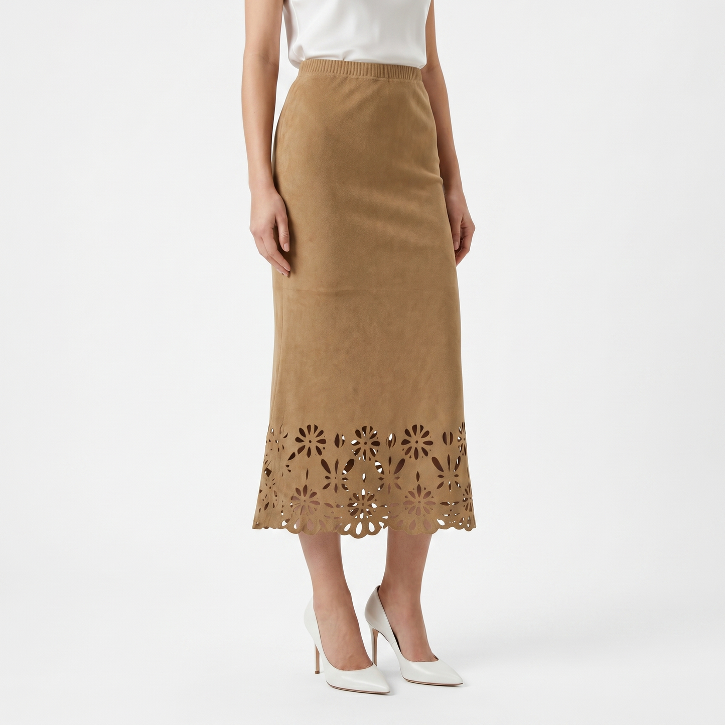 High Waist Elegant Pencil Midi Skirt