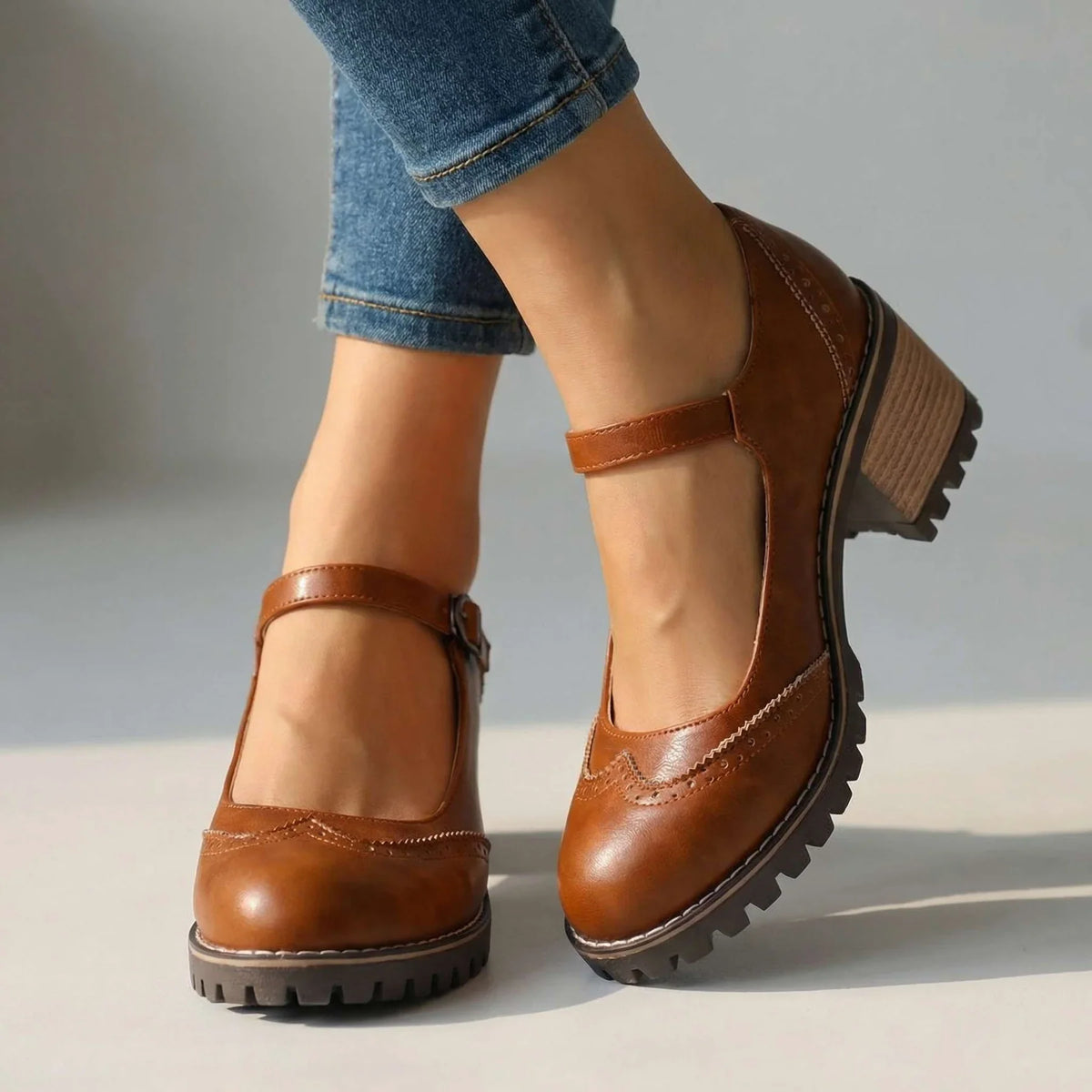 Giovanna | Classic Strap Block Heels