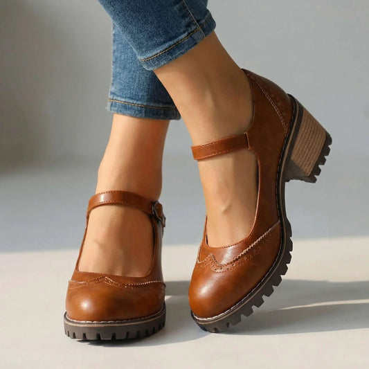 Giovanna | Classic Strap Block Heels