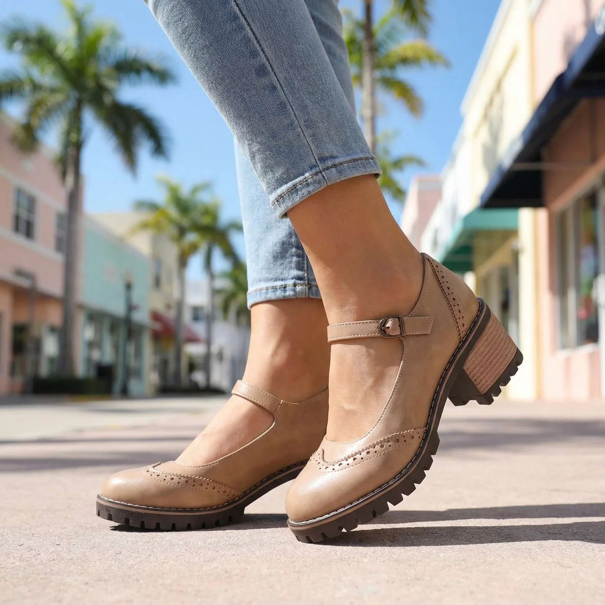 Giovanna | Classic Strap Block Heels